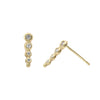 14k solid gold diamond Aria stud earring, ready to ship