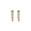 14k solid gold diamond Aria stud earrings, ready to ship