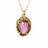 14k solid gold rhodolite garnet diamond Cuore pendant, OOAK, one of a kind, ready to ship