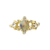 14k solid gold opal diamond Victoria ring